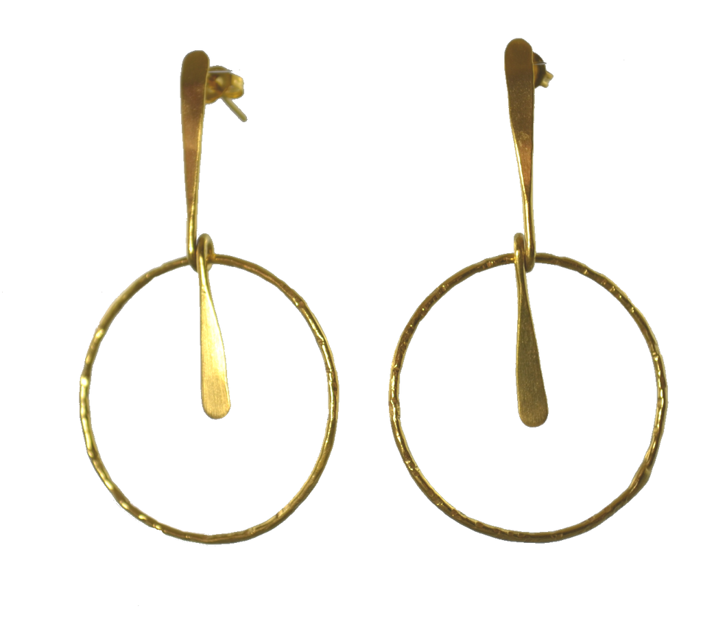 Euro Gold Matisse Stud Earrings B42