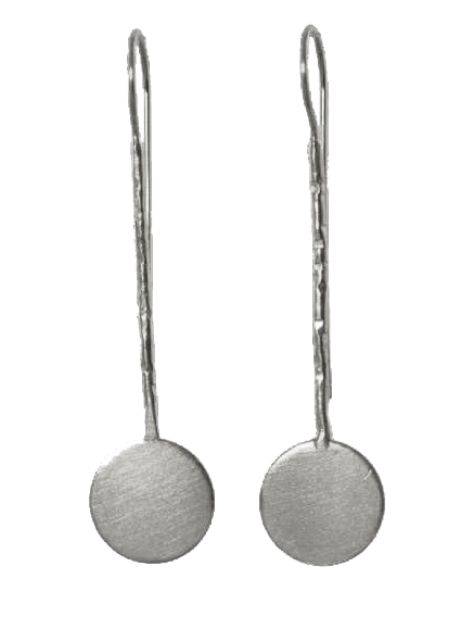 Sterling Silver circle long hook Earrings C48