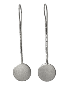 Euro Silver circle long hook Earrings C48