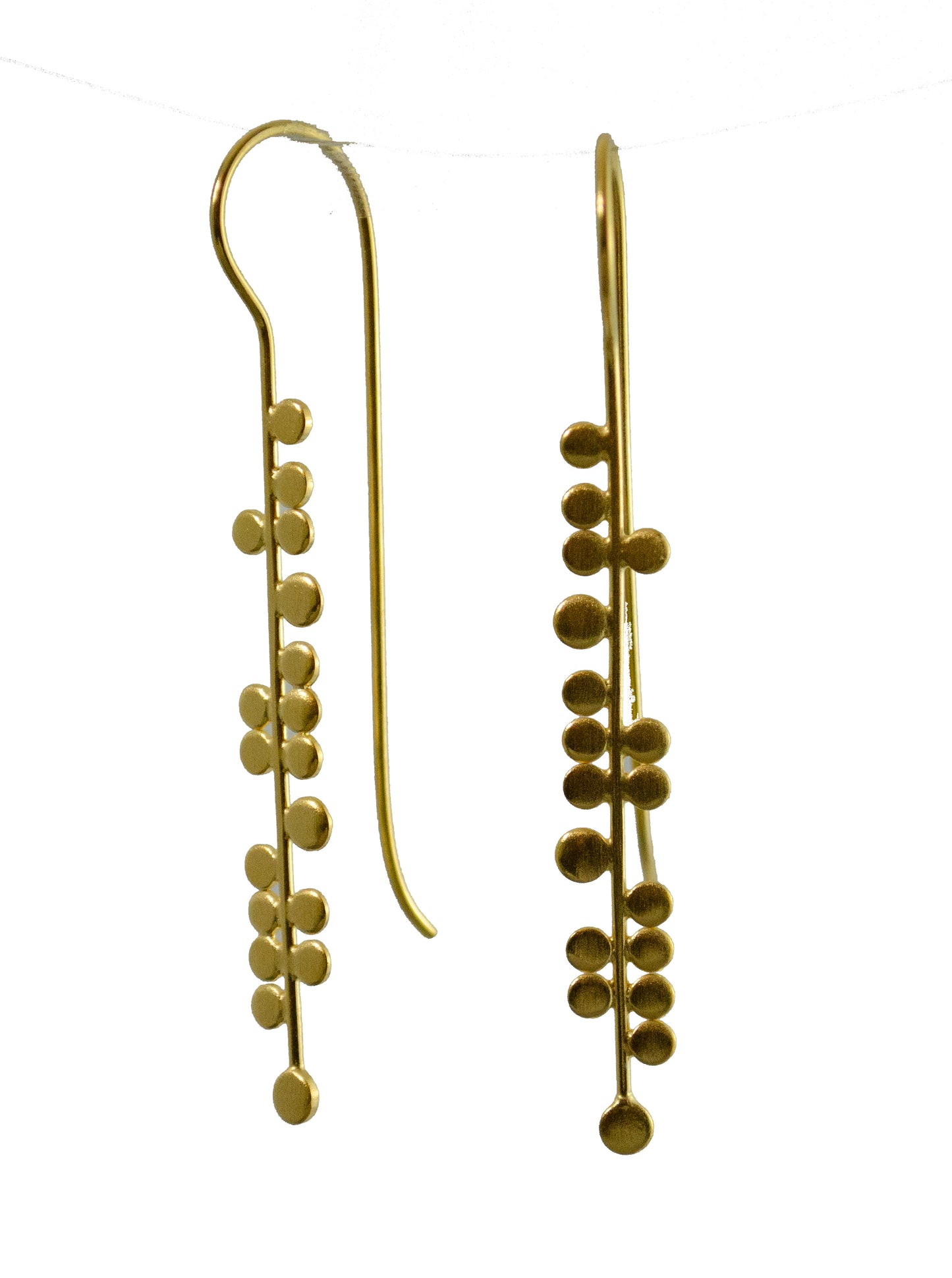 Euro Gold Fern Stem Earrings B66