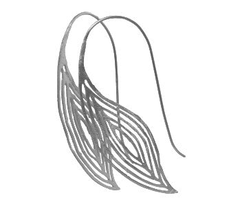 Euro Silver Loose Leaf Earrings C39