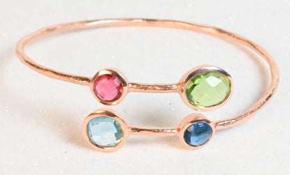 Euro Gold cuff bangle with gems- A22a assorted alternative colours