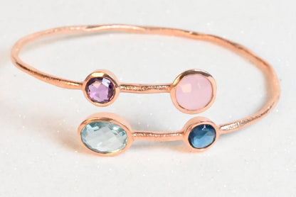 Euro Gold cuff bangle with gems- A22a assorted alternative colours