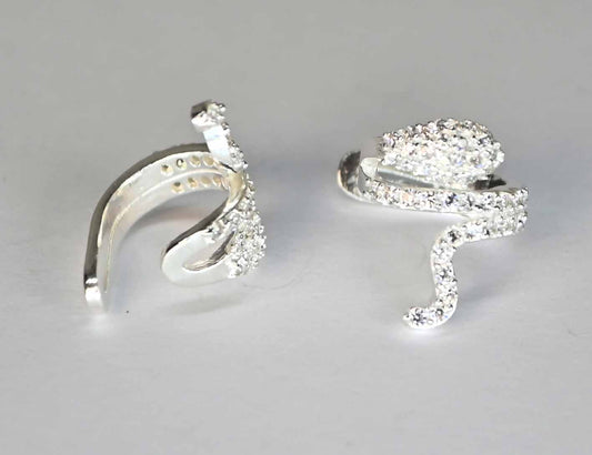 Sterling Silver Earring Snake Cuffs CEC