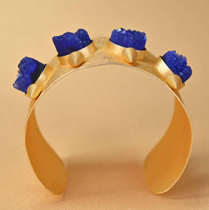 Diva Gold Cuff Raw Druzy, 5 colourway's