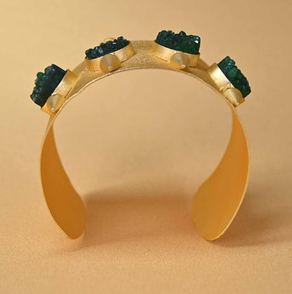 Diva Gold Cuff Raw Druzy, 5 colourway's