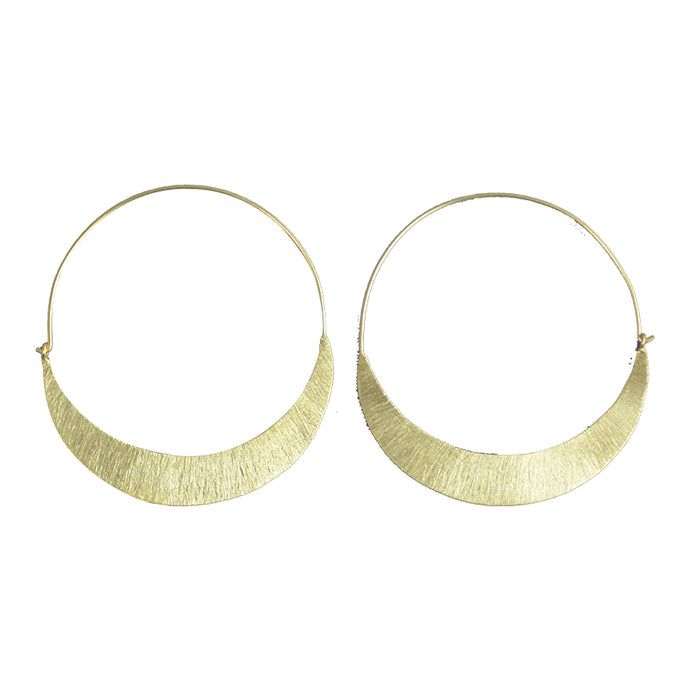 Euro Gold Slim Hoop Earrings B25