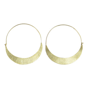 Euro Gold Slim Hoop Earrings B25A