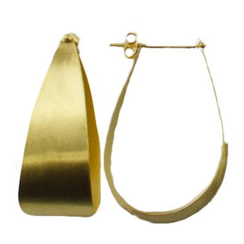 Euro Gold Wide Hoop Earrings B17
