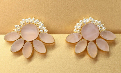 Diva Gold  Earrings Gems and Pearls 4 Colourway's