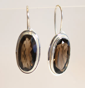 Long Gemstone Hook Earrings Lux
