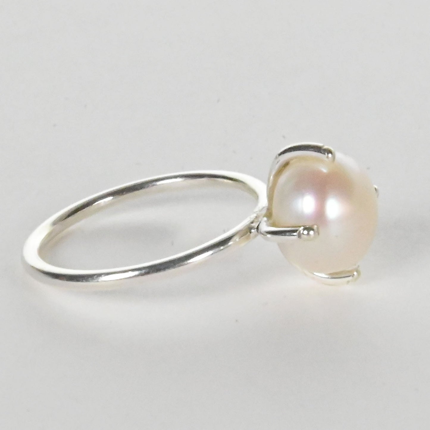 Round pearl Ring claw set 10mm  IARP2228 Lux