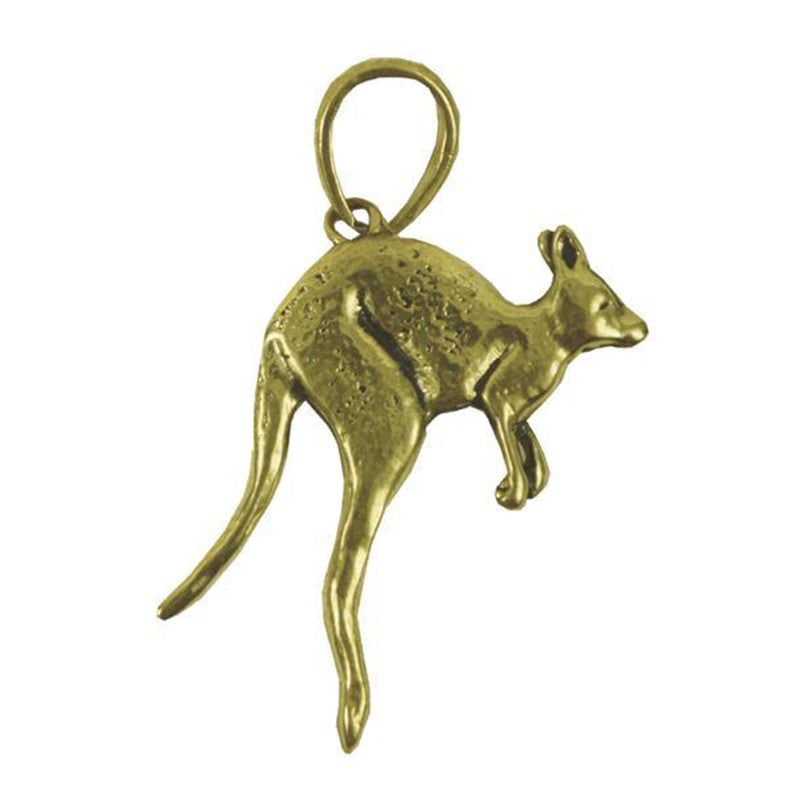 Kangaroo Pendant Brass