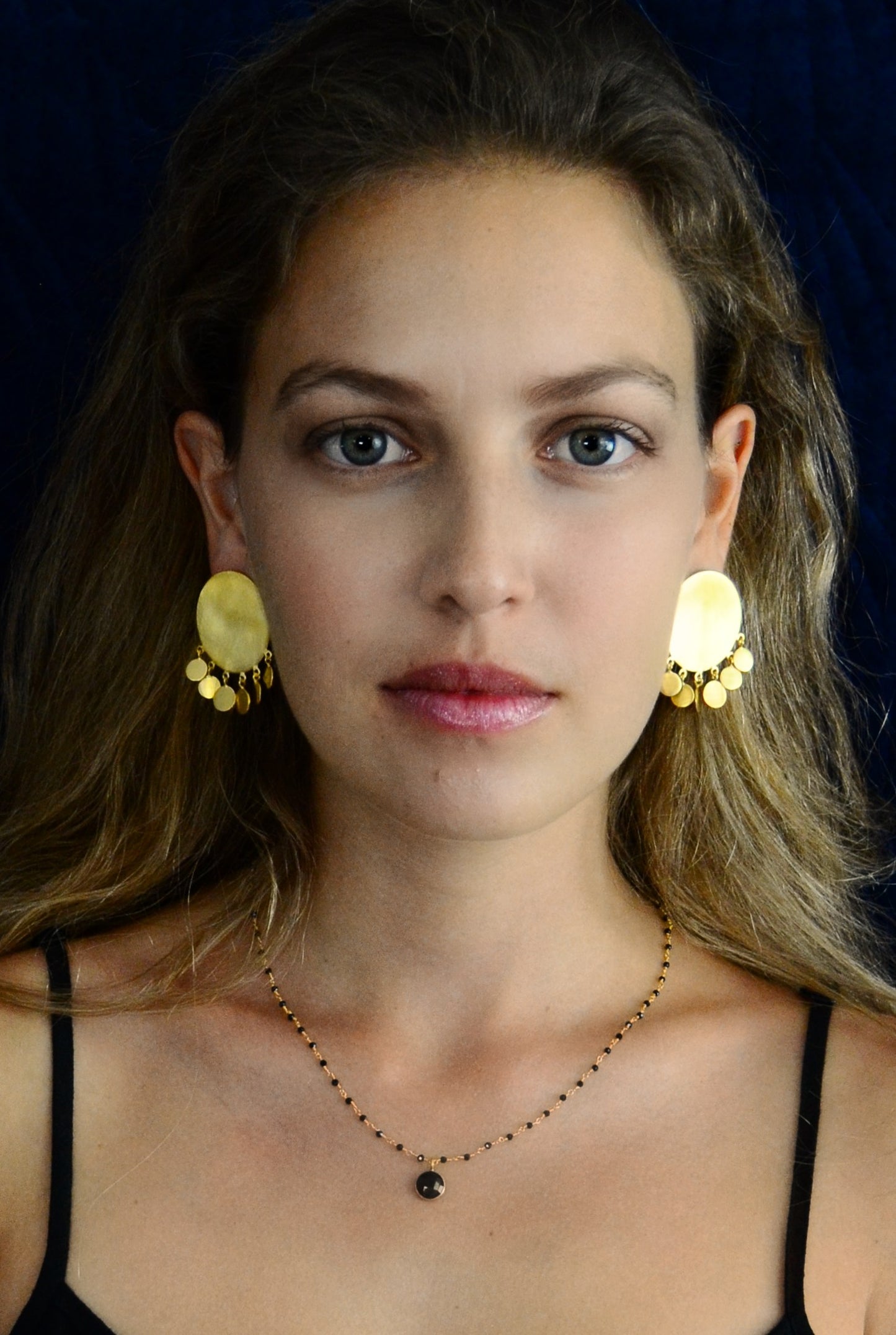 New ! Euro Gold 45 cm Gemstone Chain Necklace A1