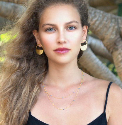 Euro Gold Stud Earrings B52