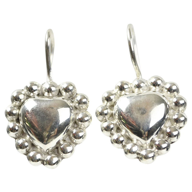Sterling Silver Mexicana Heart Earring