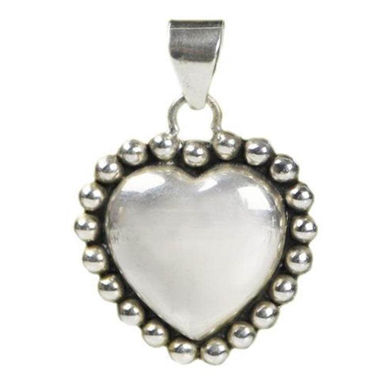 Sterling Silver Mexicana Heart Pendant