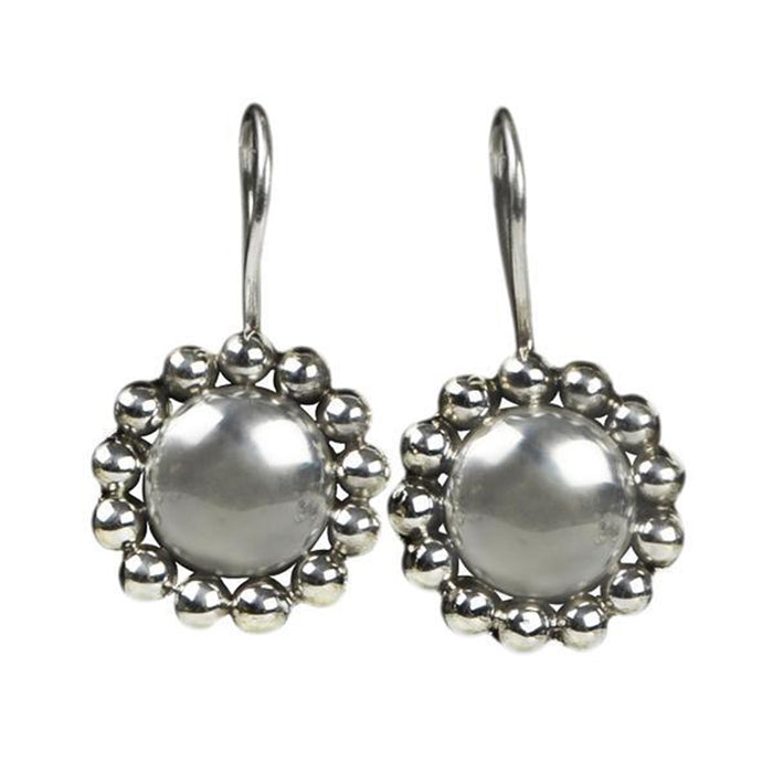 Sterling Silver Mexicana Round Earring