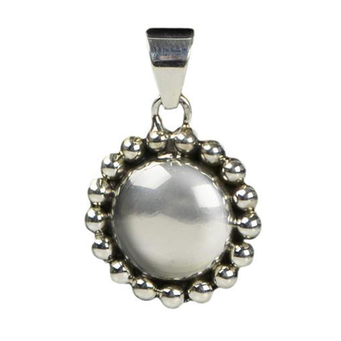 Sterling Silver Mexicana Round Pendant