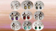 Biwa Pearl and Gemstone- Hook Earrings pattern finish Lux