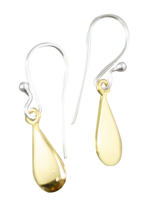 Tear Drop Earrings Gold